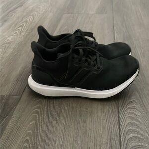 Adidas Black and White Sneakers with Cushioned Sole